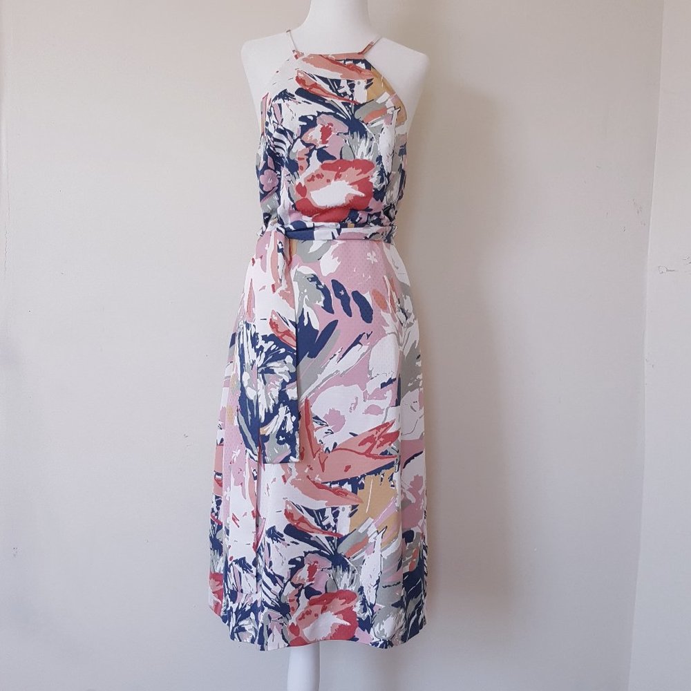 Club Monaco Multicolor Floral Midi Dress - Picture 13 of 14